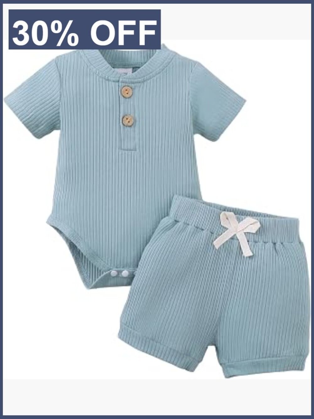 Baby Boy Outfit Set - Short Sleeve Top & Shorts Cotton